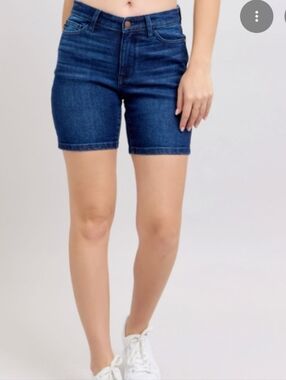 Seven7 Indigo Stretch Denim Bermuda Size 8 Shorts